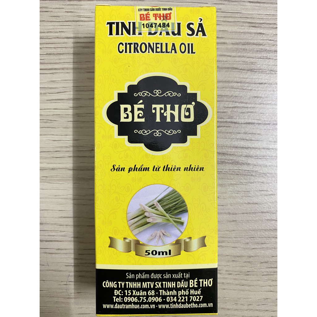 Tinh Dầu Xả Bé Thơ 50Ml .Phòng Đuổi Muỗixông Cảm Cúm Bôi Sát Trùng An Toàn Cho Bé