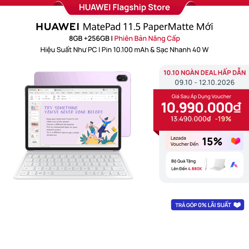 Máy Tính Bảng HUAWEI MatePad 11.5 | 8GB + 128/256GB | WPS Office PC Với Công Cụ AI | Pin 10100 mAh | Sạc Nhanh 40W