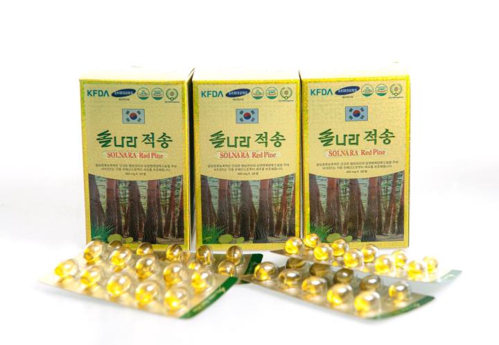 [Hcm]Tinh Dầu Thông Đỏ Cao Cấp – Solnara Red Pine - Hàn Quốc Hộp 60