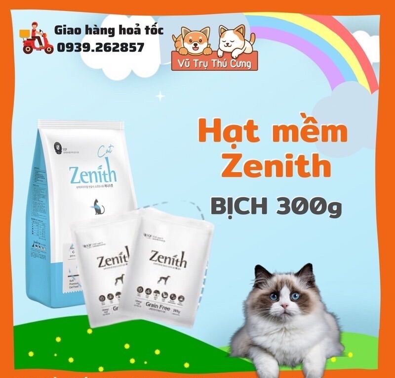 Hạt mềm Zenith cho Mèo mọi độ tuổi | Thức ăn hạt mềm cho mèo biếng ăn Zenith Hàn Quốc