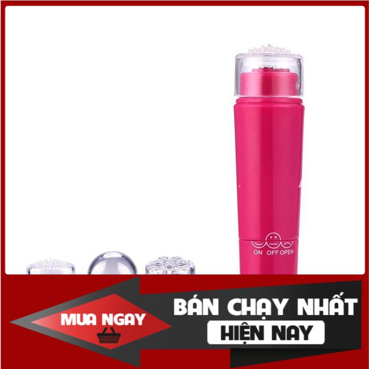 [Hcm]Dụng Cụ Chăm Sóc Da Mặt - Bút Massage Mặt Cầm Tay 4 Đầu Đa Chức Năng