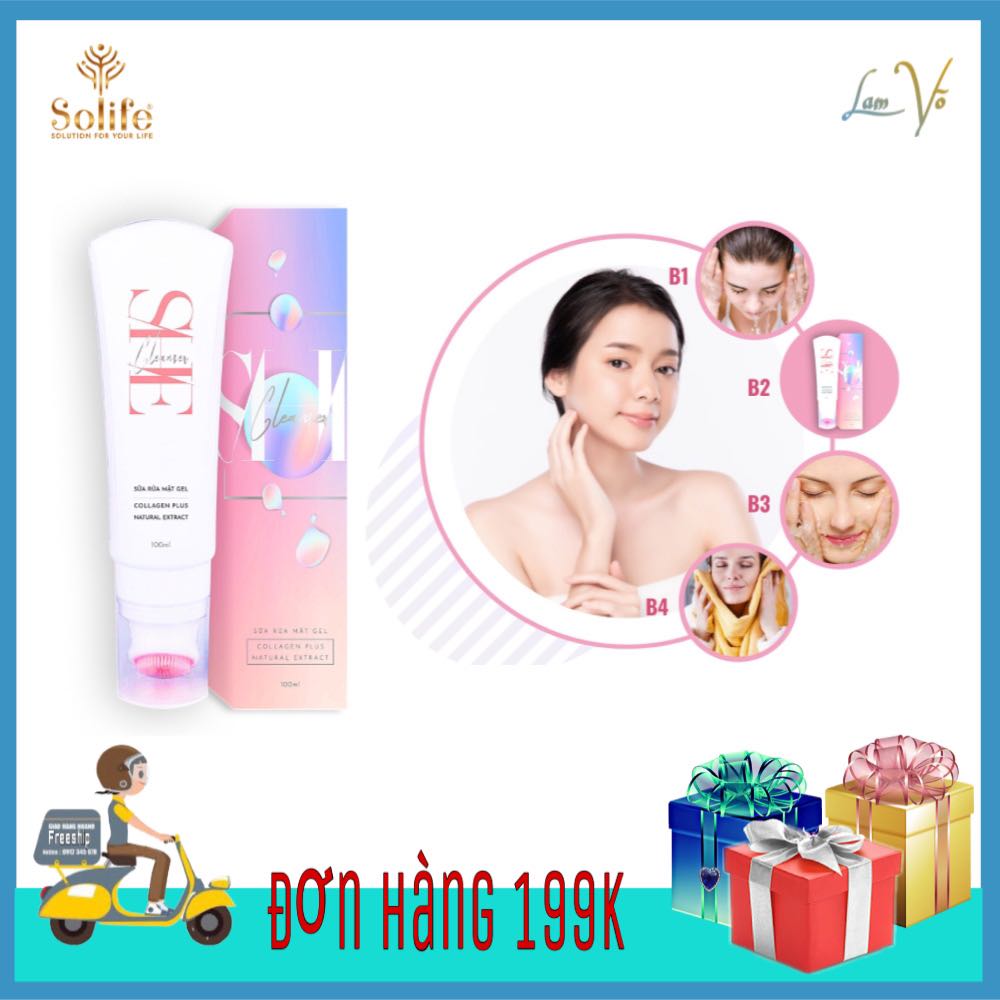 Sữa Rữa Mặt She Cleanser - Solife - Lam Võ - Ngăn Ngừa Mụn Giúp Làn Da Mịn Màng Và Tươi Sáng - Kiềm Dầu Se Khít Lỗ Chân Lông