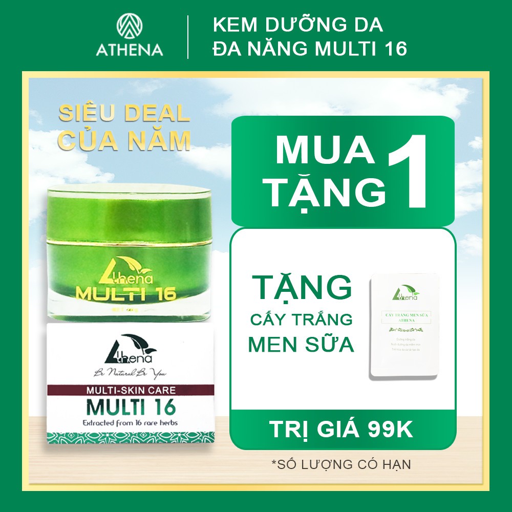 kem dưỡng da đa năng Multi16 30gr Athena loại bỏ rạn da sau sinh và rạn do tăng cân