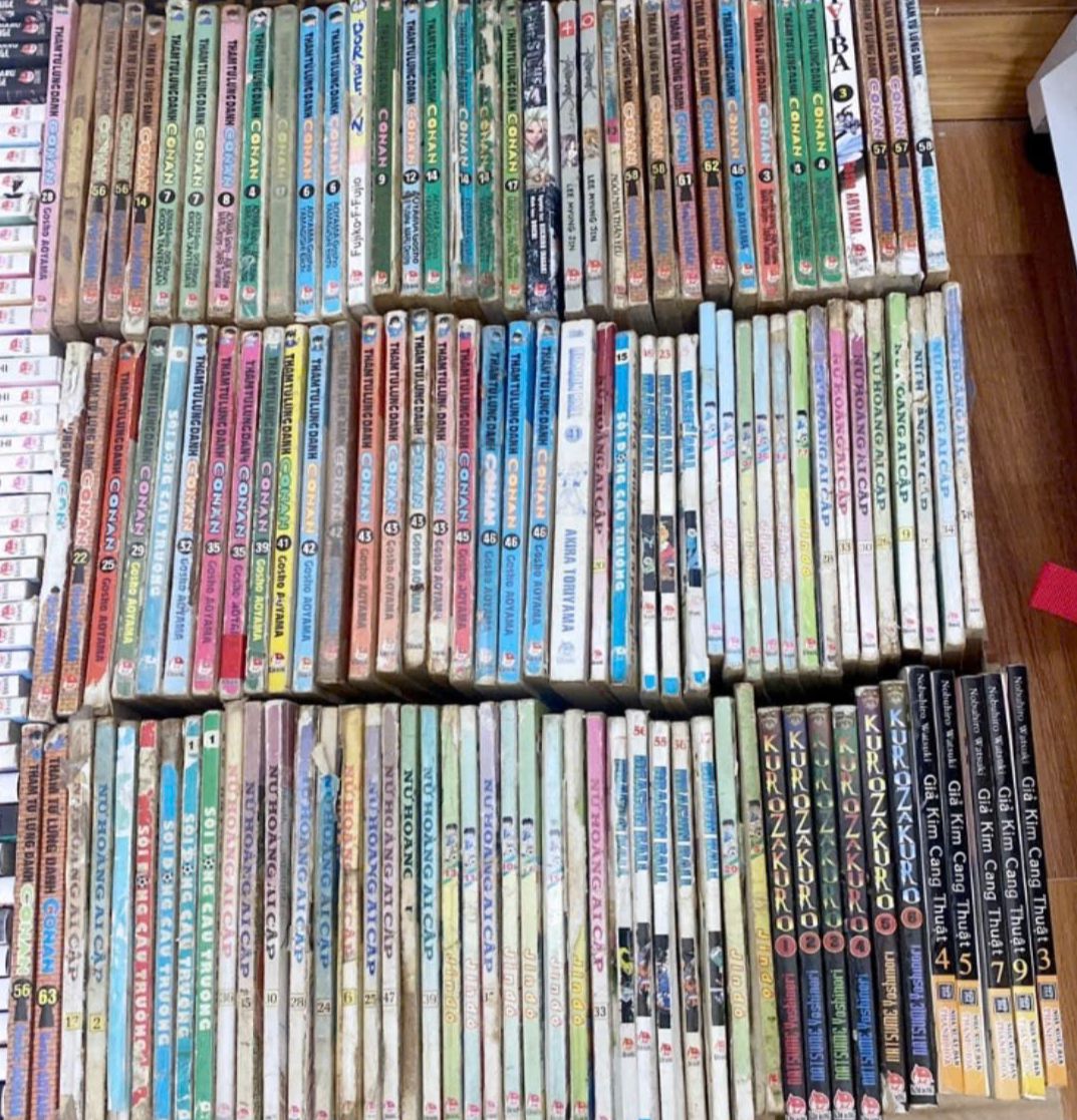 Combo 10q truyện tranh xưa nay cũ xấu conan dòng sông huyền bí dragon ball .... các loại lộn xộn