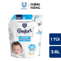 Túi Nước Xả Vải Comfort Dịu Nhẹ Thơm Hương phấn/Dịu êm cho Cả Gia Đình 3.6L