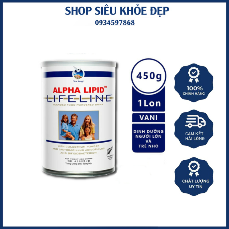 Sữa Non Alpha Lipid Lifeline New Zealand 450g Chính Hãng Date Mới