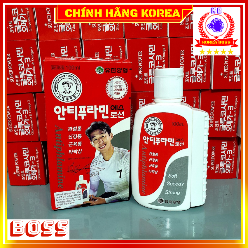 Dầu nóng hàn quốc Antiphlamine mẫu đặc biệt hộp 100ml - Dầu xoa bóp chăm sóc chấn thương giảm đau nhức koreaboss