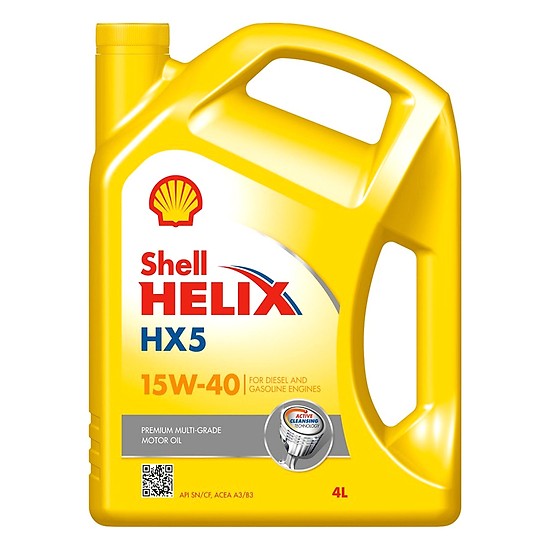 [HCM]Nhớt động cơ ô tô cao cấp xe máy xăng Shell Helix HX5 15W-40 4L