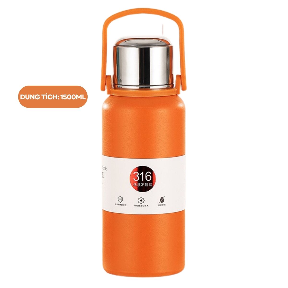 Bình giữ nhiệt Inox 316 cao cấp BOSS Dung tích 1500ml - 1000ml Giữ nhiệt 36 Tiếng Bảo Hành 6 tháng