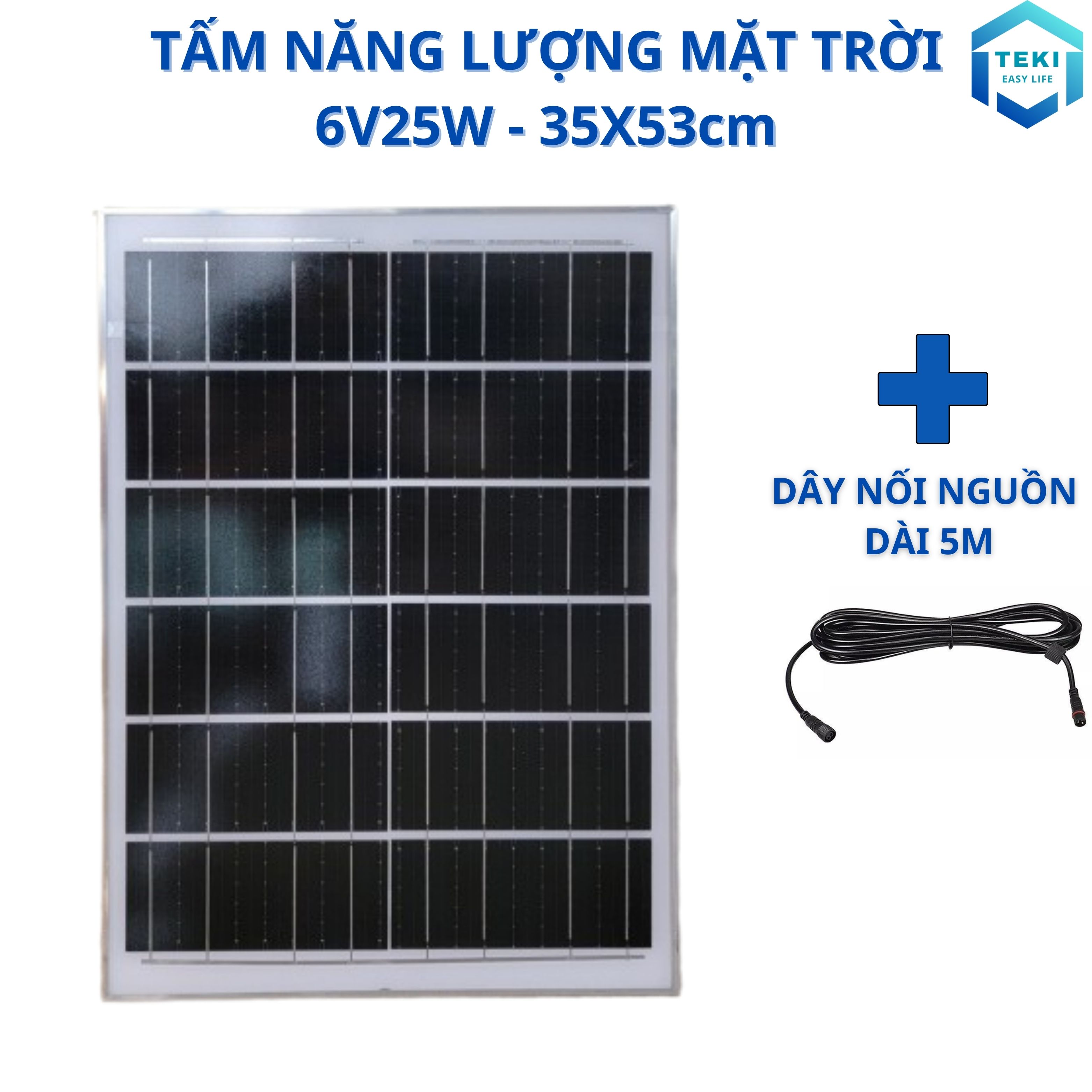 TẤM PIN NĂNG LƯỢNG MẶT TRỜI 6W 8W 10W 15W 20W 25W 30W 35W 40W 50W - TEKI