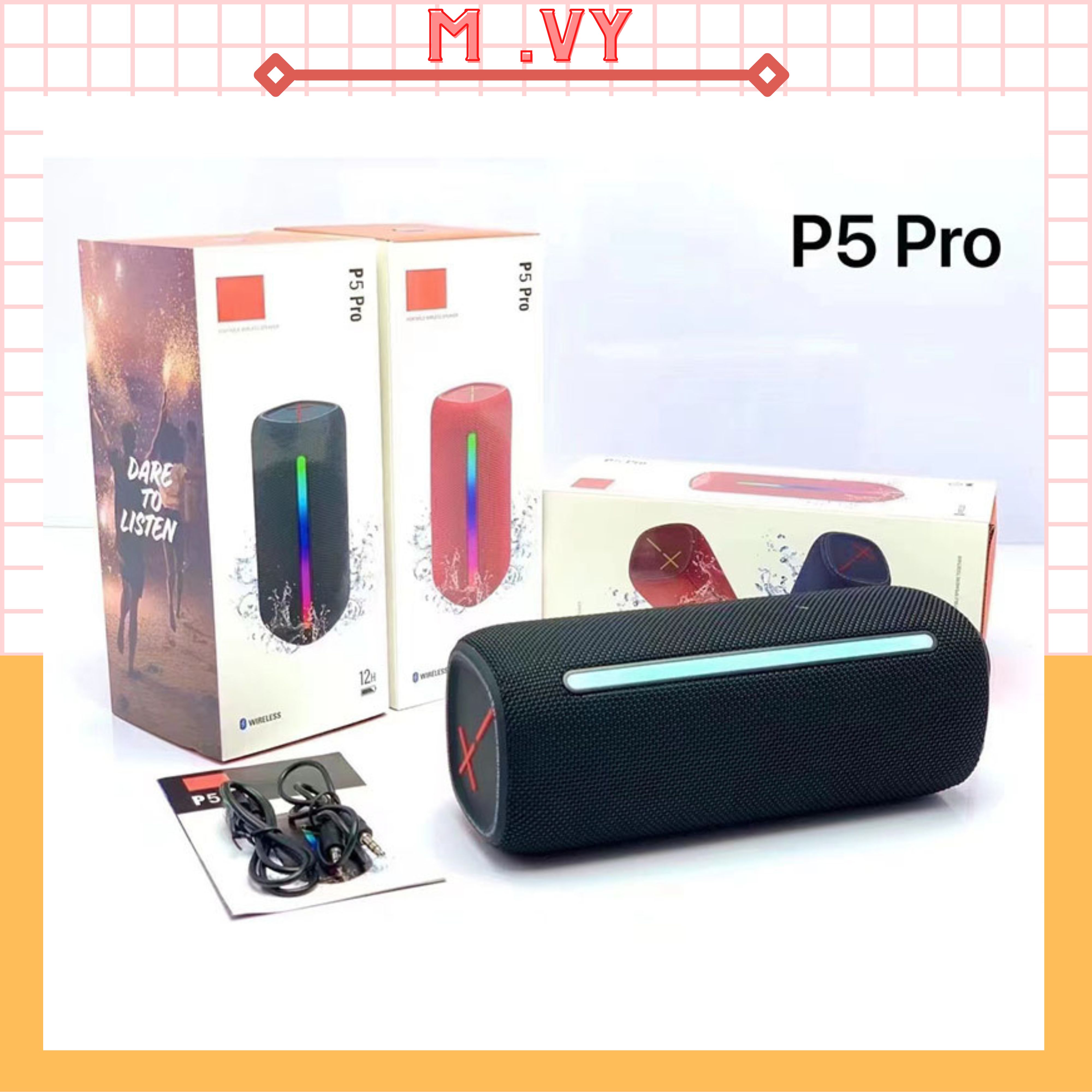 Loa Bluetooth P5 Pro Đèn LED Công Suất 20W - Âm Thanh Đỉnh Siêu  Kiểu Dáng Đẹp