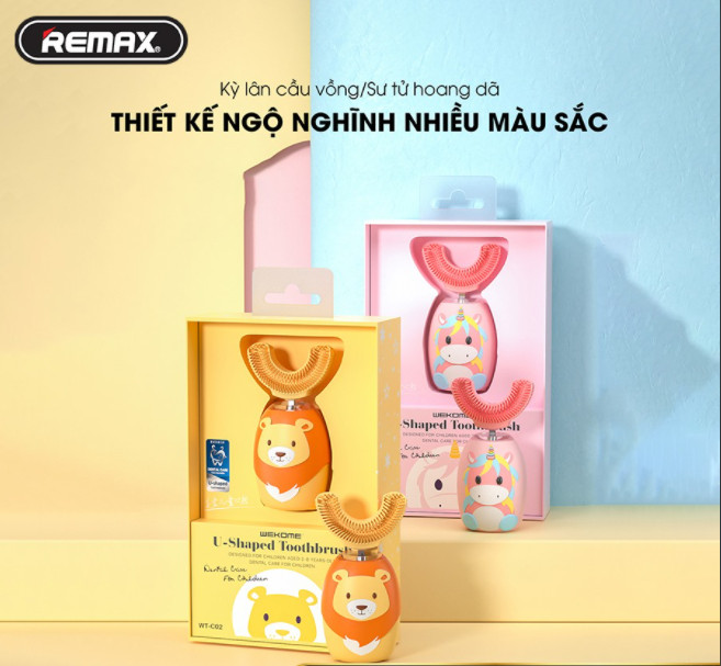 Máy Đánh Răng Tự Động Chữ U Cho Bé Vệ Sinh Nhanh Chóng Sạch Răng Chống Nước Tốt