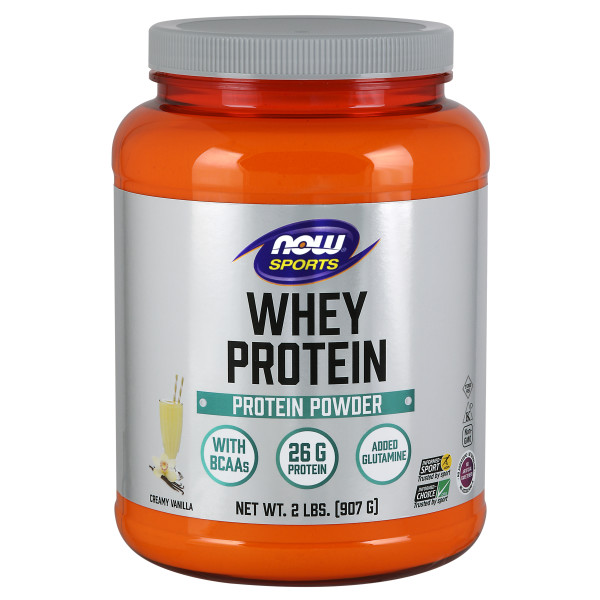 Whey Protein Creamy Vanilla Powder | Bổ sung 26g Protein cho người luyện tập thể thao được xử lý và chiết xuất từ nguồn đạm Whey chất lượng cao để tối ưu khả năng hấp thu 5900mg Axit amin (BCAA) và 460mg Glutamine (907 gram)
