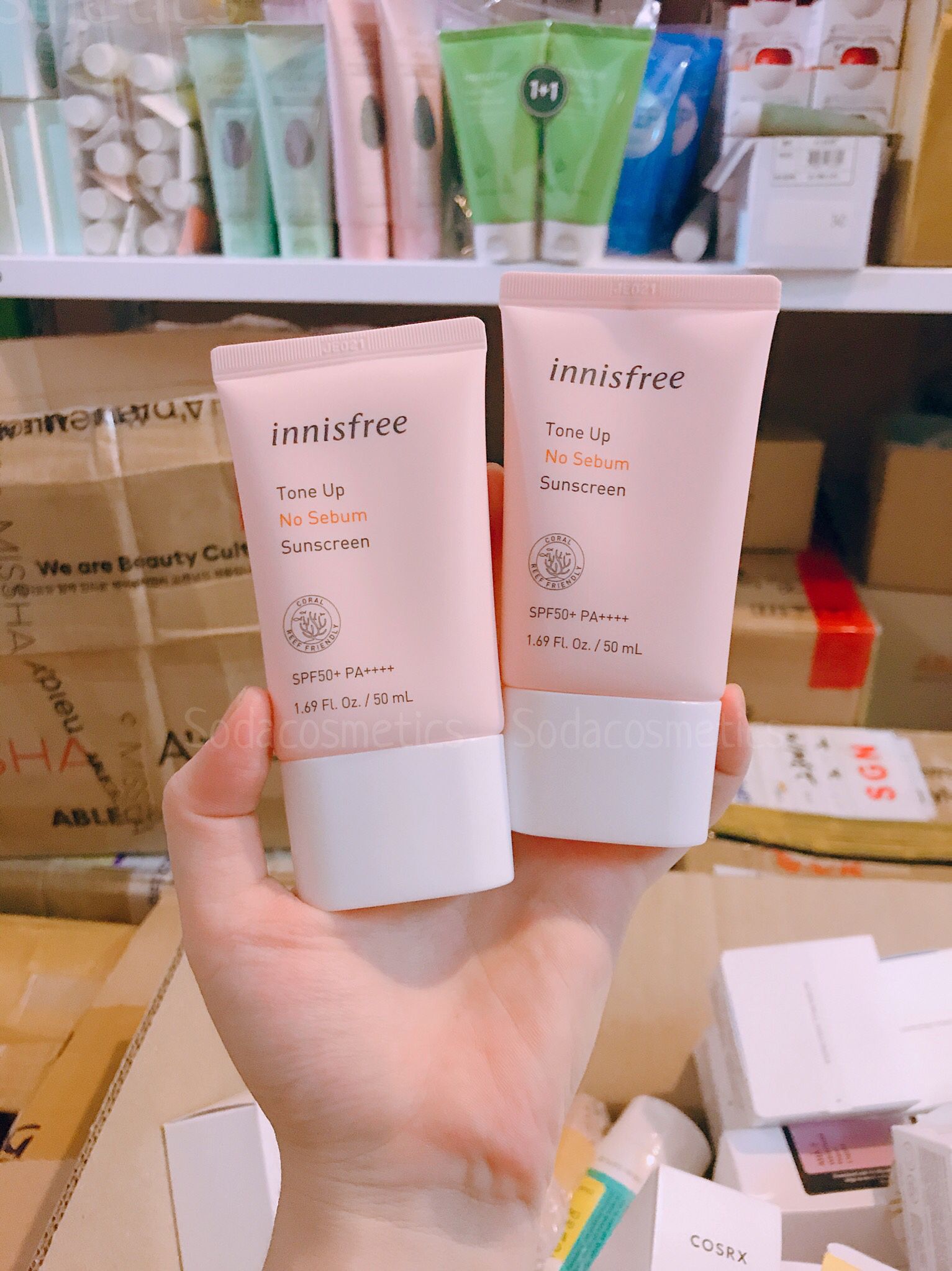 [HCM]Kem chống nắng Innisfree Tone Up No Sebum Sunscreen bản mới 2020 dành cho da dầu và hỗn hợp thiên dầu
