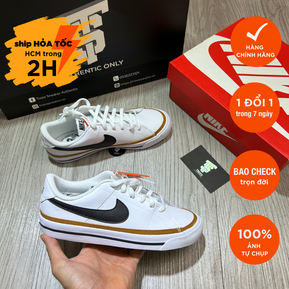 [CHÍNH HÃNG] Giày thể thao NIKE COURT LEGACY WHITE DESERT OCHRE GS DA5380 102