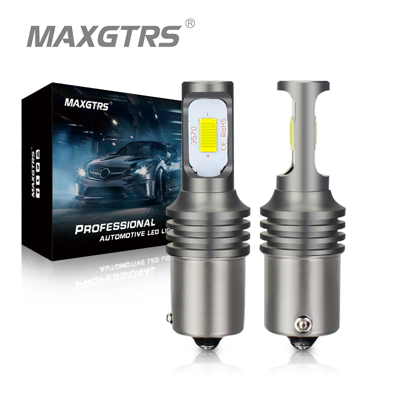 MAXGTRS 2x 1156 1157 7440 7443 3156 3157LED Light Bulb BA15S BAU15S W21W W21/5W PY21W BAY15D P21/5W P21W S25 Canbus Back Light Turn Signals Brake Lamp