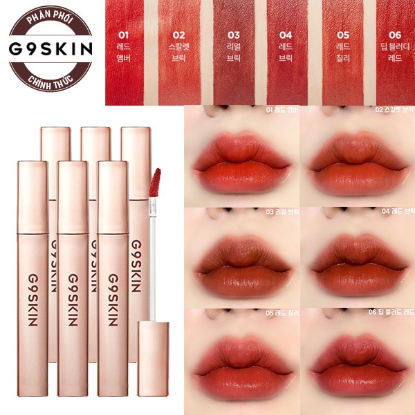 [HCM]Son Kem Lì Siêu Mịn Mượt Lên Màu Chuẩn G9Skin First V-Fit Velvet Tint