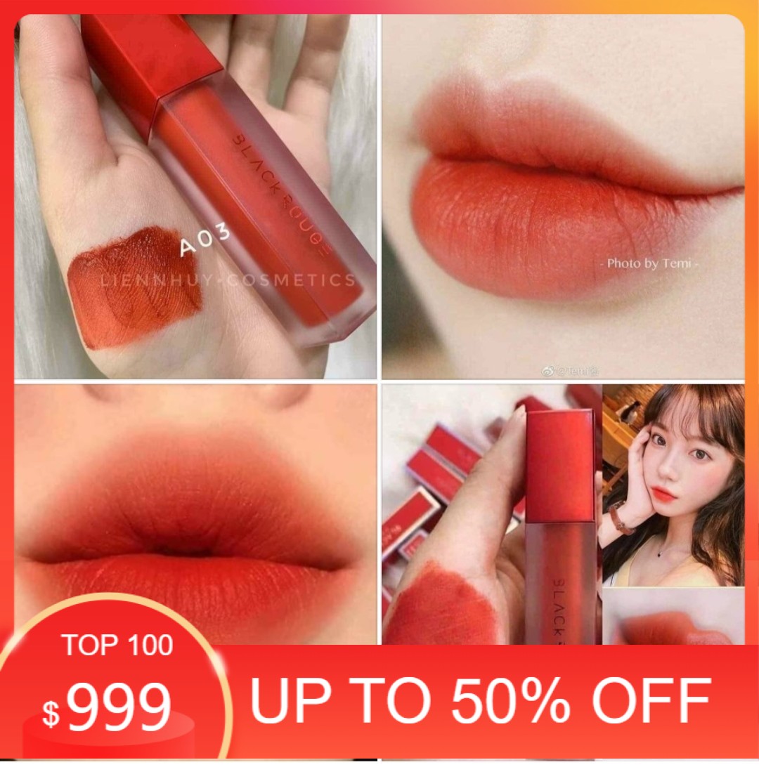 Son Black rouge A03 đỏ cam cháy