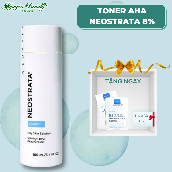 Toner NeoStrata Clarify Oily Skin Solution AHA 8% Giúp Làm Sạch Sâu Mềm Da Se Khít Lỗ Chân Lông 100ml