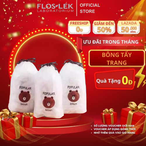 [Gift] Bông tẩy trang Floslek làm sạch da - không gây đau rát