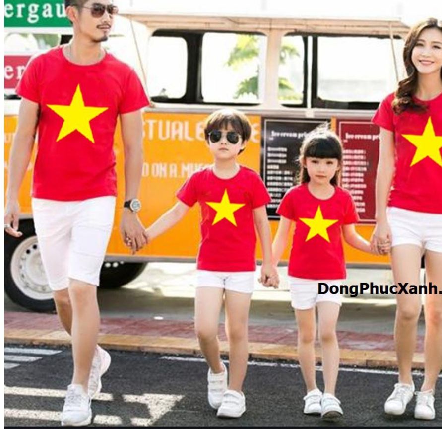Áo Cờ Đỏ Sao Vàng Trẻ Em - Áo Chất Cotton Đẹp - Áo phông trơn trẻ em FR234
