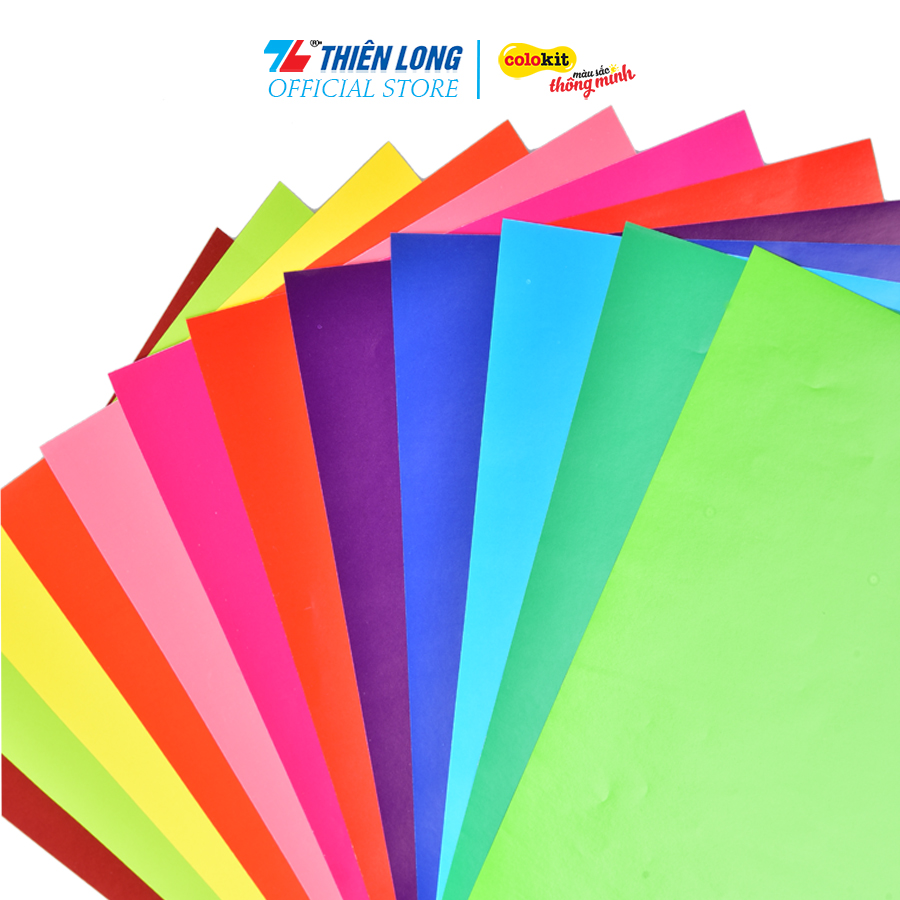 Combo 5 Xấp Giấy thủ công Thiên Long Colokit GTC-C003 (1 Xấp gồm 12 tờ - 12 màu)