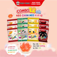 Combo Kẹo Dẻo Want Want QQ Gummies Chân Mèo 2 Lớp Nhiều Vị Gói 24.5g Kẹo Trái Cây Mềm Dẻo Thơm Ngon