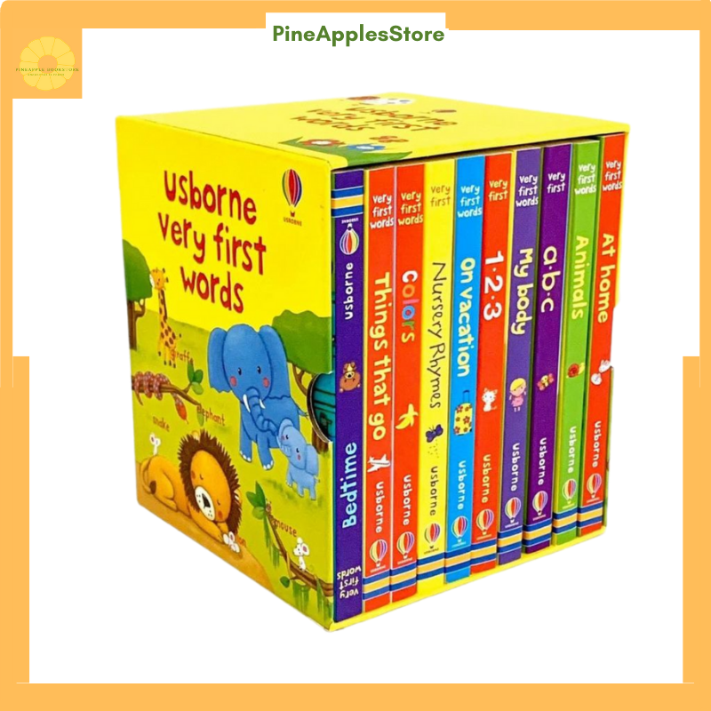 Sách Usborne Very First Words boxset 10 books nhập khẩu