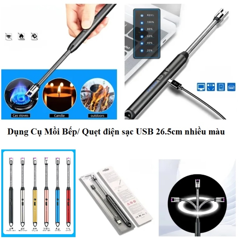 Dụng cụ đánh lửa để mồi bếp gas súng mồi lửa dài 27cm VL - Light cây mồi bếp gọn nhẹ tiện dụng dụng 