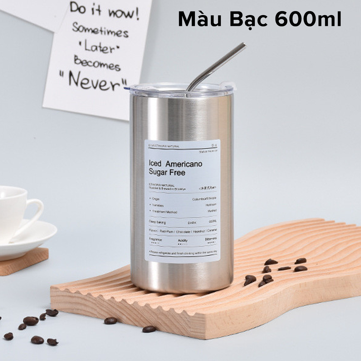 Cốc Giữ Nhiệt Ly Giữ Nhiệt Cute Uống Cà Phê 600ml Dùng Văn Phòng Nhỏ Gọn – Bình Nước Giữ Nhiệt Iced 