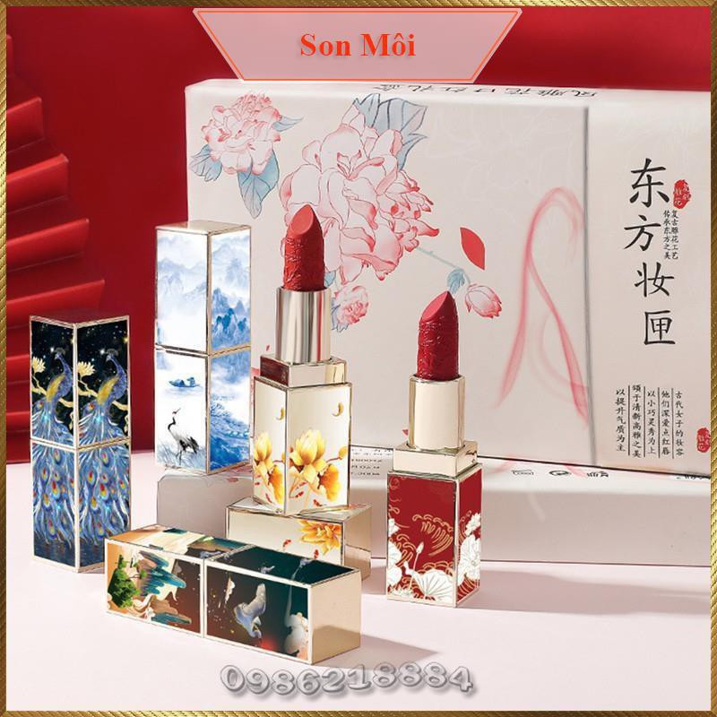 Son môi lì khắc nổi 3D phong cách Trung Hoa DROHOO mướt mịn quý phái THD5