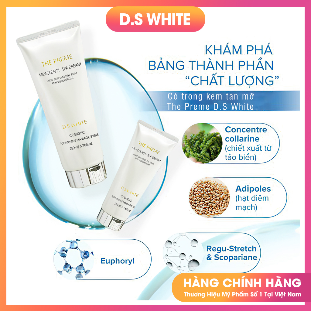 [Hcm]Gel Tan Mỡ Thừa Giảm Mỡ Bụng Lấy Lại Vóng Dáng D.s White 200Ml