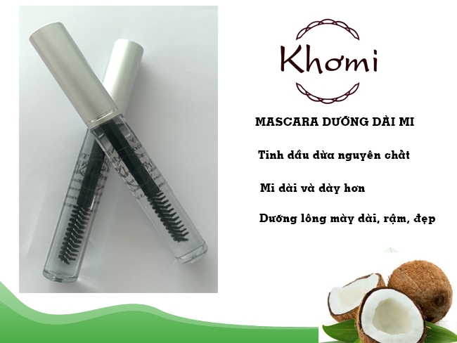 Dầu Dừa Mascara Dưỡng Dài Mi Nguyên Chất Tự Nhiên Hiệu Khơmi [Giá Hủy Diệt]