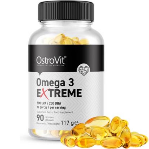 [Hcm]Fish Oil - Ostrovit - Omega 3 Extreme - 90 Softgels - Giúp Sáng Mắt Bổ Não Đẹp Da Ngăn Ngừa Cholesterol Xấu - Từ Ba Lan