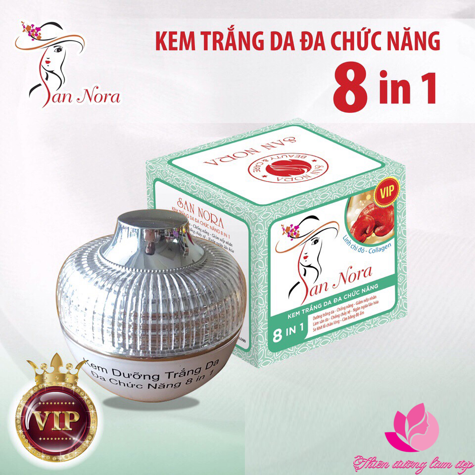 Kem Trắng Da Đa Chức Năng 8 In 1 San Nora - 30G