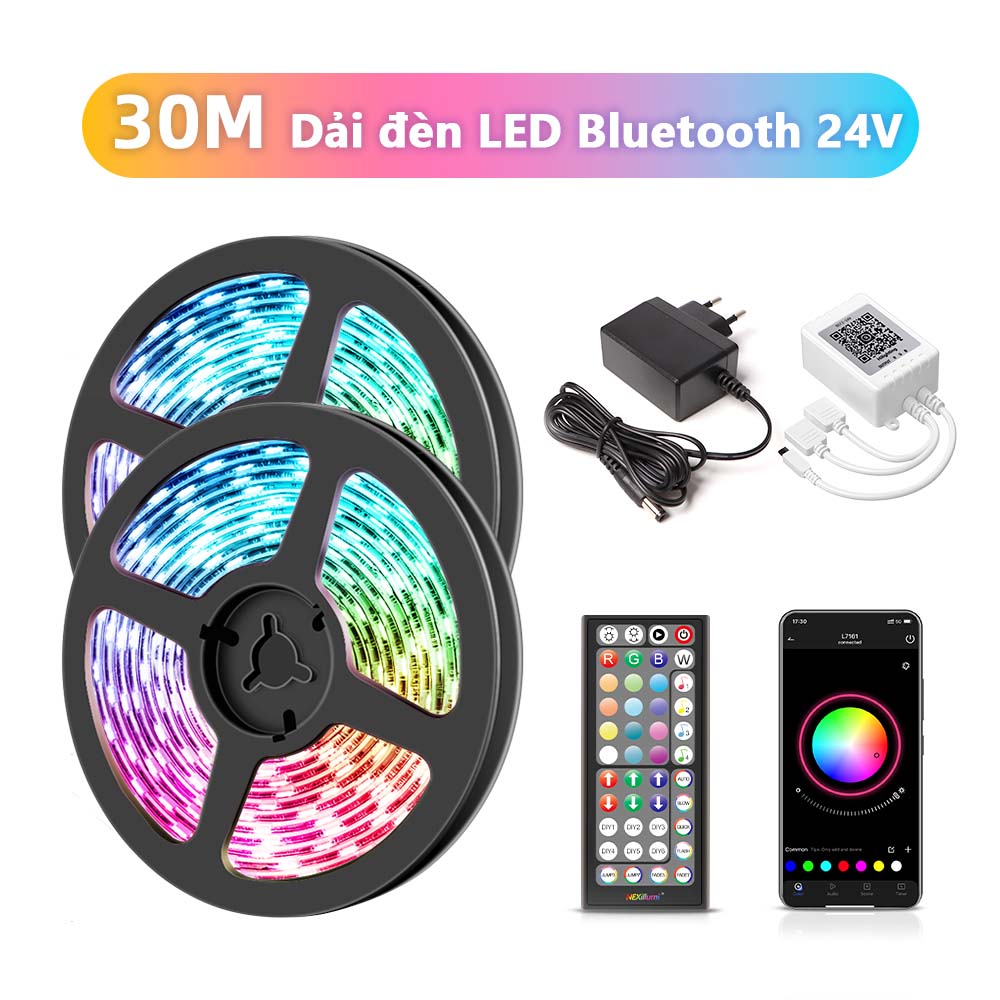 đèn led Dải đèn Led ánh Sáng RGB đèn led nháy theo nhạc Với điều Khiển ứng Dụng Từ Xa Cho đèn Led Phòng Ngủ Dải đèn Led Dải đèn Trang Trí đèn ngủ decor phòng