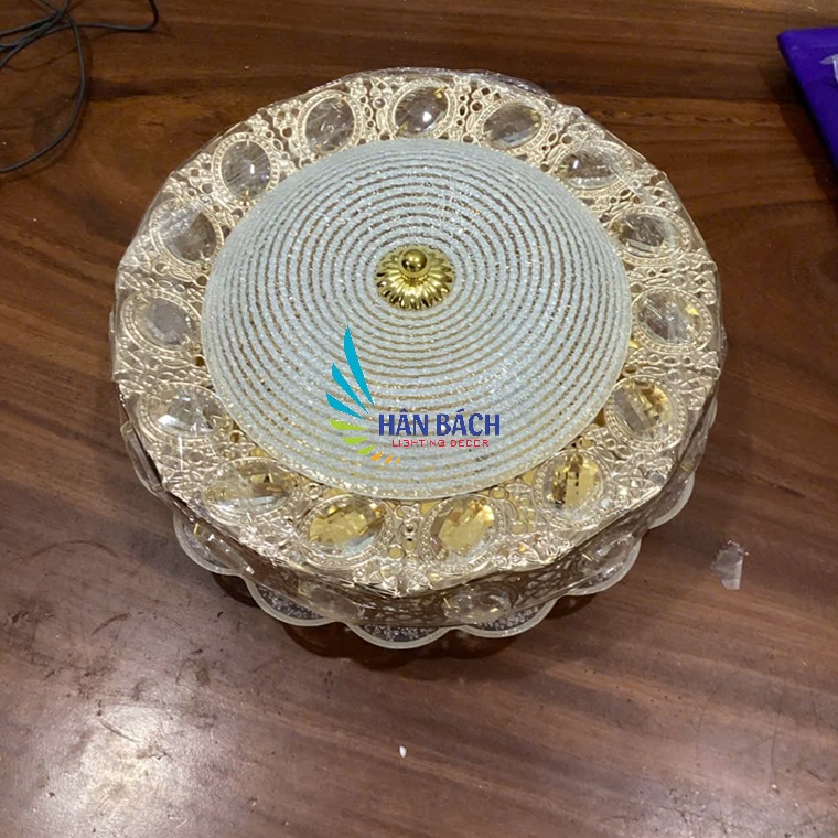 [RẺ - ĐẸP] Đèn ốp trần led pha lê trang trí phòng khách phòng ngủ HÂN BÁCH