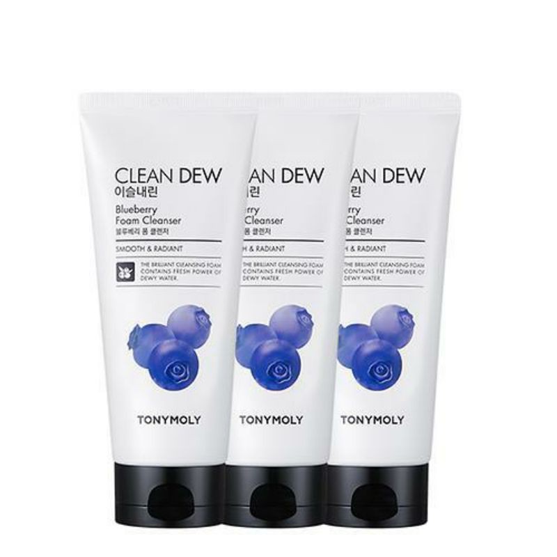 [Hàng Mới Về] Sữa Rửa Mặt Hoa Quả Việt Quất Tonymoly Clean Dew Blueberry Foam Cleanser 180Ml