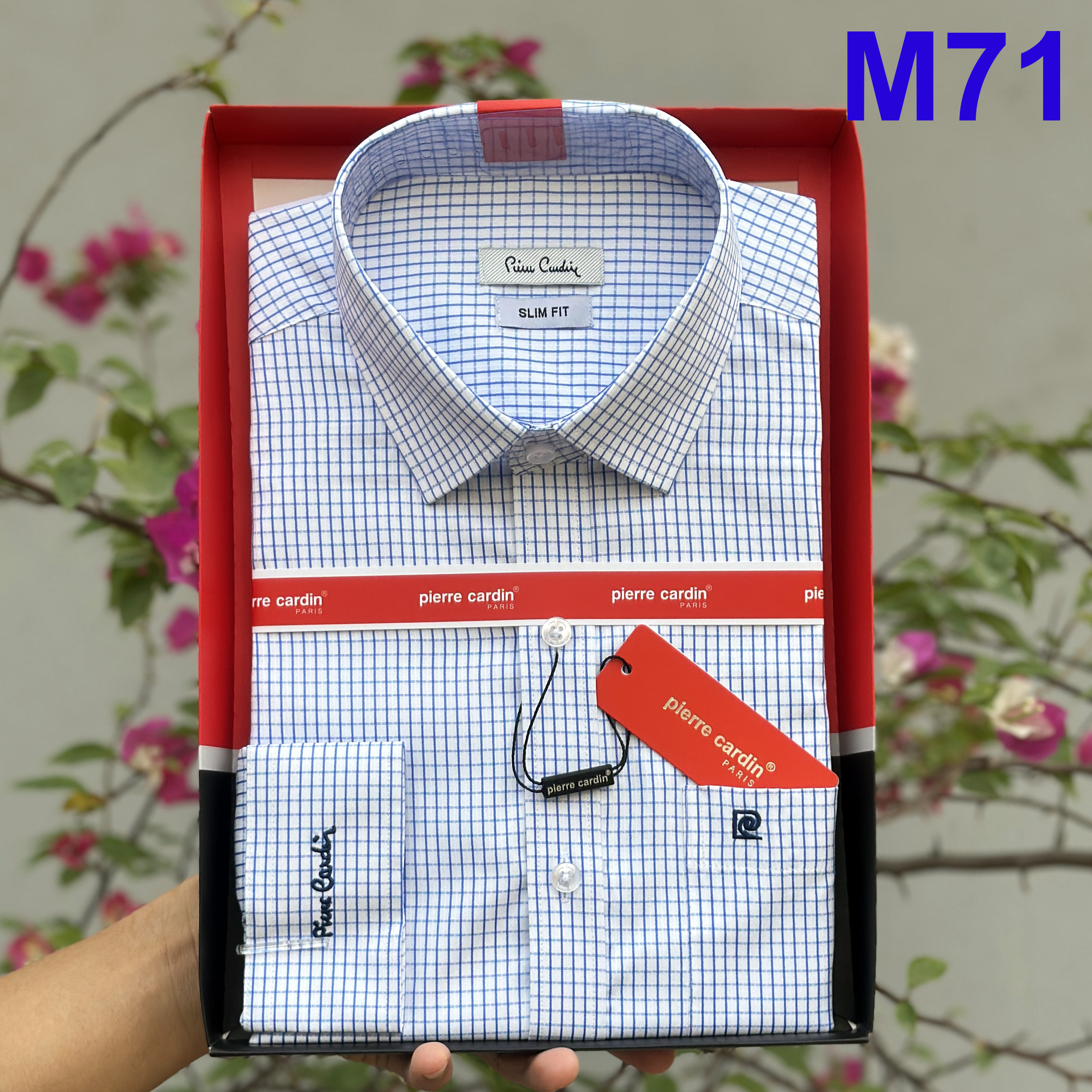 Áo Sơ Mi Nam Sơ Mi Xanh Dài Tay Sơ Mi Nam Pierre Cardin Chính Hãng Hàng Xuất Dư Xịn Mẫu Hàn Quốc