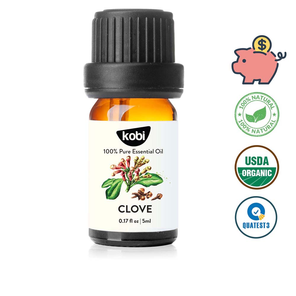 Tinh dầu Đinh Hương Lá Kobi Clove essential oil giúp làm giảm căng thẳng ổn định huyết áp - 5ml