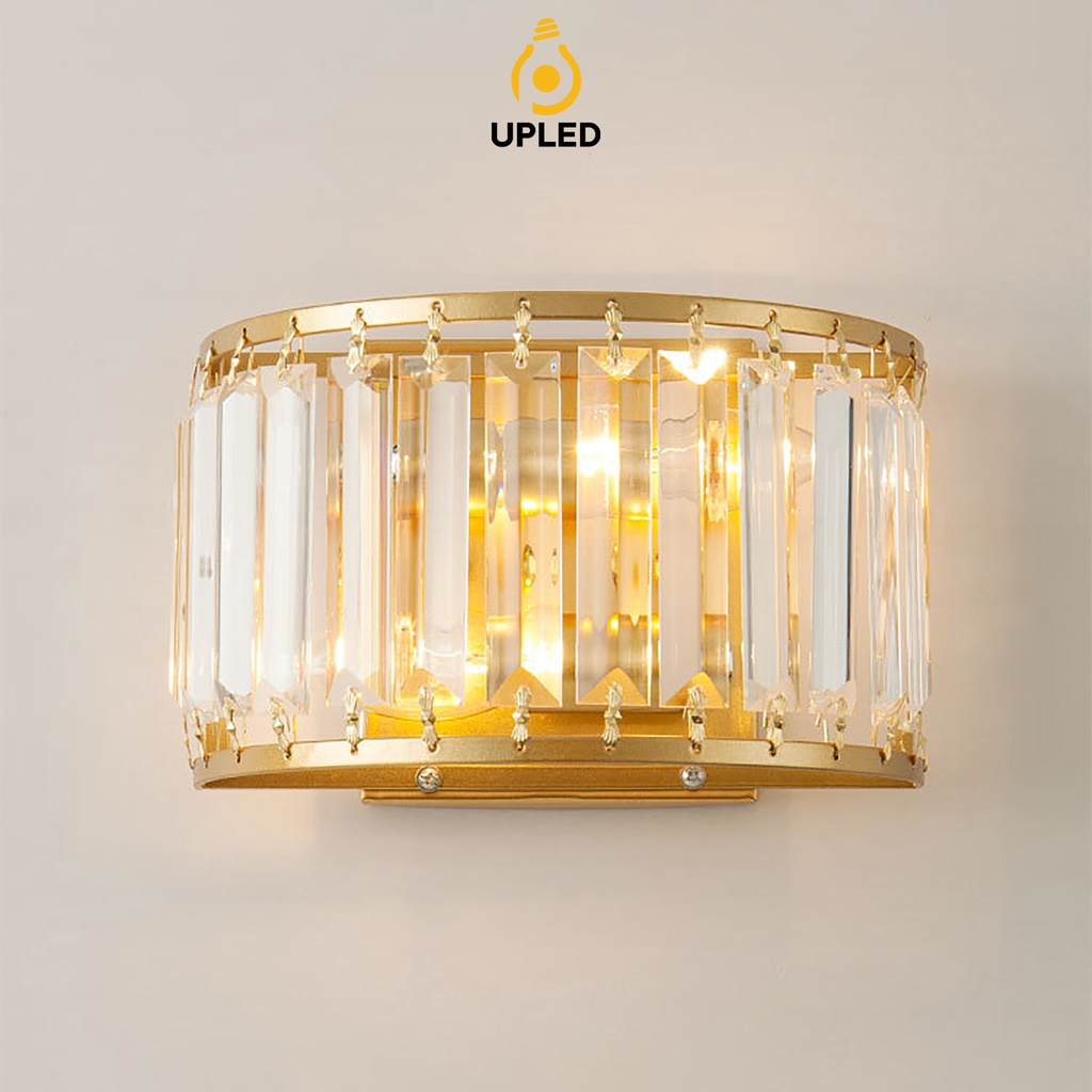 Đèn ngủ treo tường pha lê gắn phòng ngủ UPLED  trang trí nội thất sang trọng