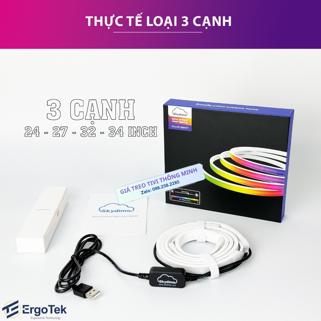 Dây Đèn Led Skydimo 3 Cạnh / 4 Cạnh Cao Cấp - Đồng Bộ Ánh Sáng Màn Hình - Tương Thích Window MacOS