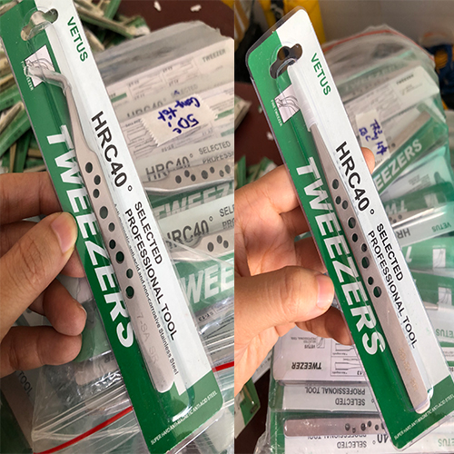 Nhíp Nhặt Lông Yến Hrc 40 Loại Tốt (Thẳng/Cong Đục Lỗ)