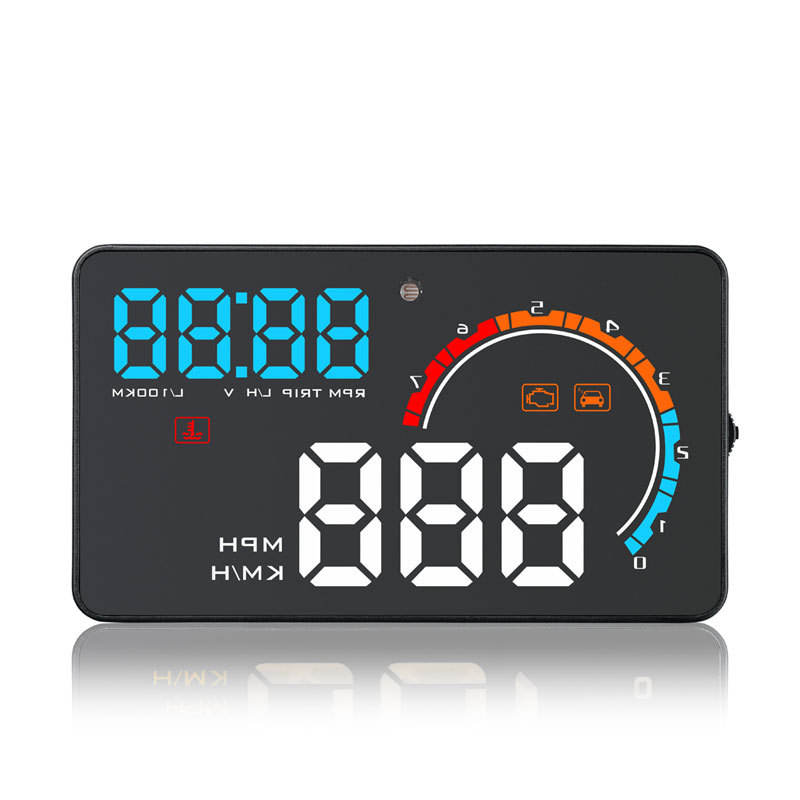 Bộ hiển thị tốc độ hắt kính lái HUD-D2500 cao cấp kết nối qua cổng USB/OBD2