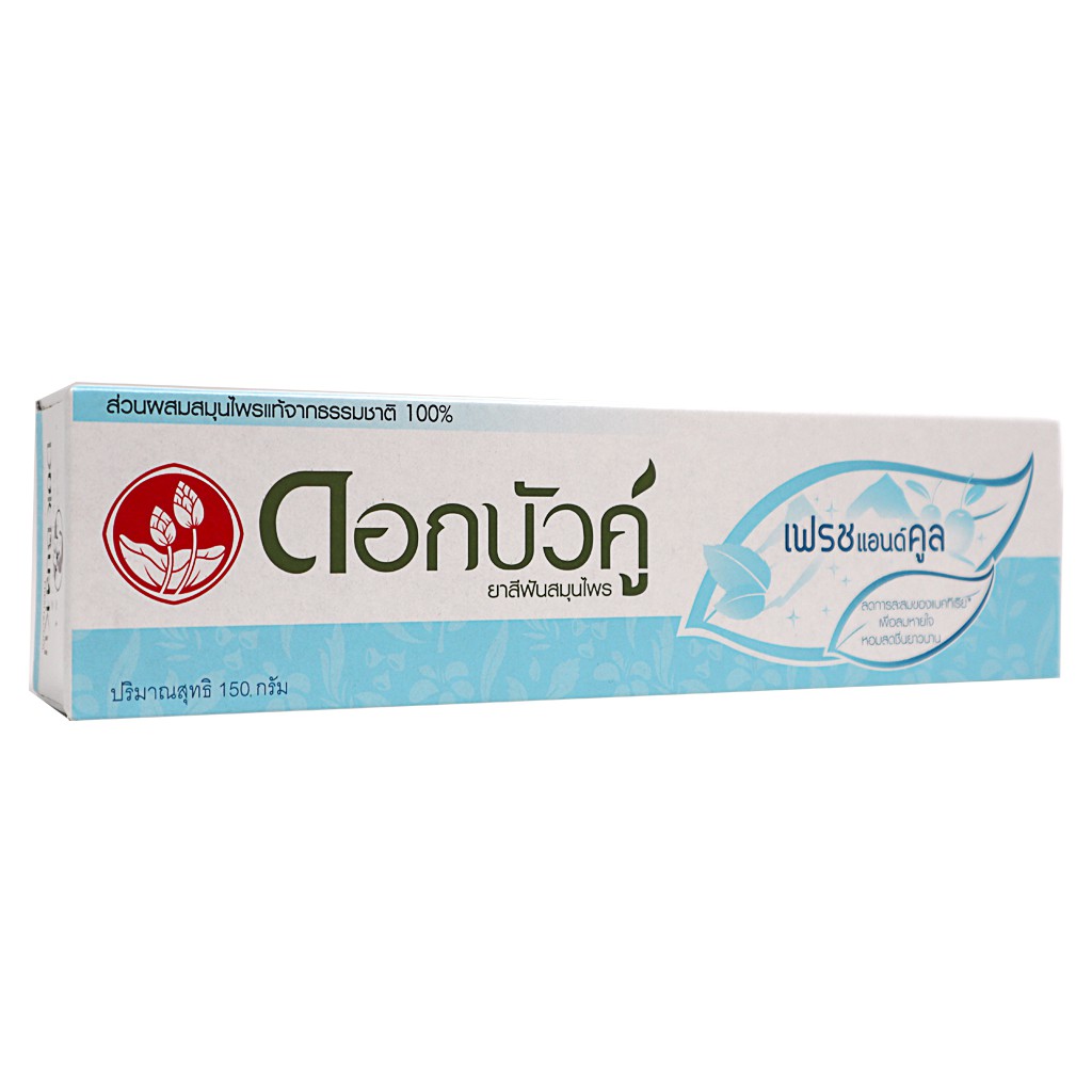 [Hcm]Kem Đánh Răng Thảo Dược Thái Lan Twin Lotus Dok Bua Ku Fresh & Cool 150Gr