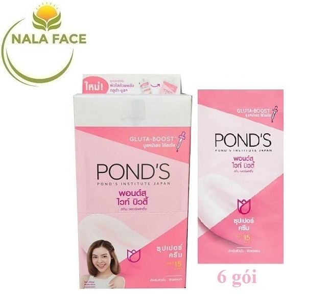 [HCM]Hộp 6 Gói Kem Dưỡng Trắng Ban Ngày Ponds Institure Japan White Beauty Skin Gluta Boost 7g x 6