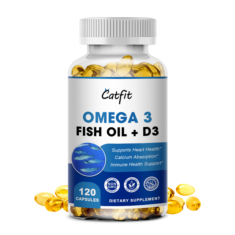 Catfit Omega3 cá dầu Viên nang EPA & DHA hỗ trợ tim mạch máu vitamin D3 bổ sung