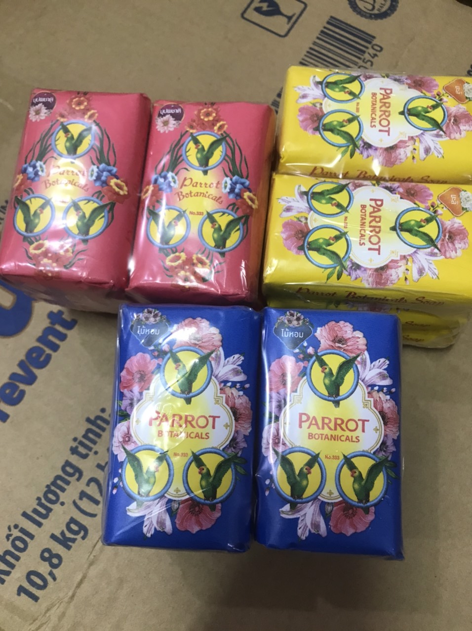 Lốc 6 cục Xà phòng Parrot Botanicals- Xà bông vẹt Thái Lan