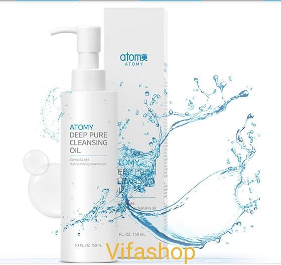 [Hcm]Dầu Tẩy Trang Cao Cấp Da Sạch Rất Mềm Mại Và Mịn Màng Se Khít Lỗ Chân Lông Của Hàn Quốc Atomy Deep Pure Cleansing Oil 150 Ml - Vifashop
