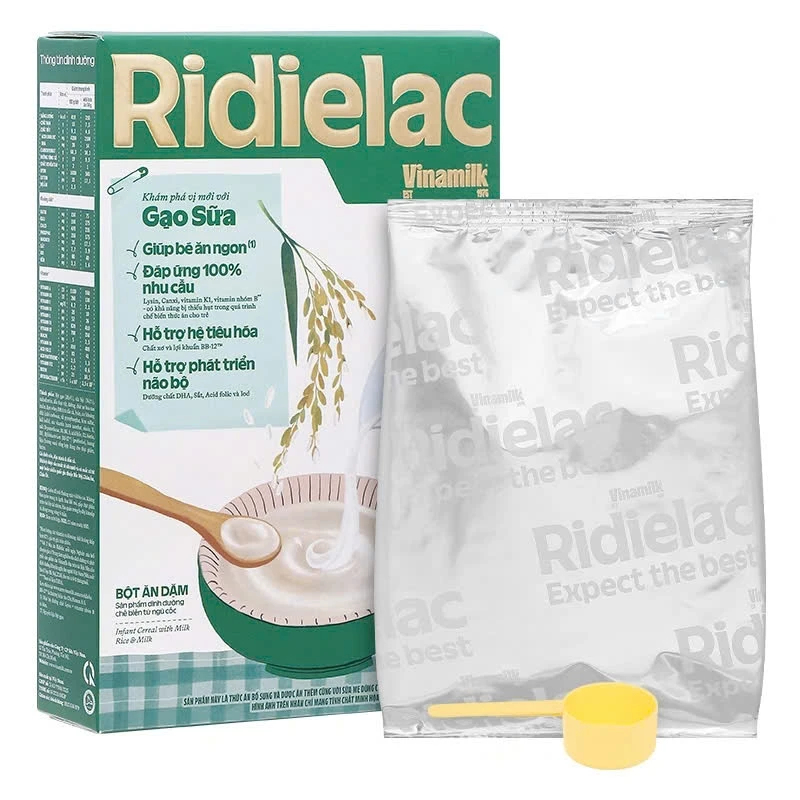 Bột Ăn Dặm Ridielac Vinamilk Yến Mạch Sữa/Gạo Sữa/Lươn Cà Rốt Đậu Xanh Giúp Bé Ăn Ngon - Bibo Mart